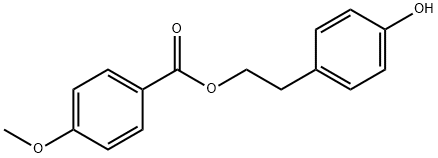 4-甲氧基苯甲酸 2-(4-羟基苯基)乙基酯 结构式