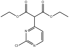 2-(2-氯嘧啶-4-基)丙烷二羧酸二乙酯 结构式