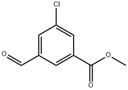 3-氯-5-甲酰基苯甲酸甲酯 结构式