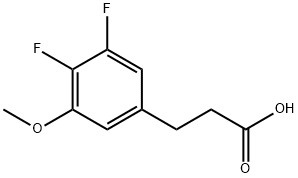 3-(3,4-Difluoro-5-Methoxyphenyl)propanoic acid 结构式