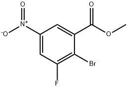 2-溴-3-氟-5-硝基苯甲酸甲酯 结构式