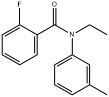 N-乙基-2-氟-N-(3-甲基苯基)苯甲酰胺 结构式