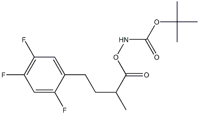(3R)-N-叔丁氧羰基-3-氨基-4-(2,4,5-三氟苯基)丁酸甲酯 结构式