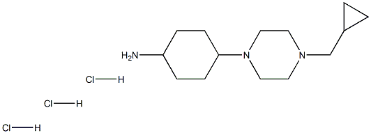 4-[4-(环丙基甲基)-1-哌嗪基]-环己胺三盐酸盐 结构式