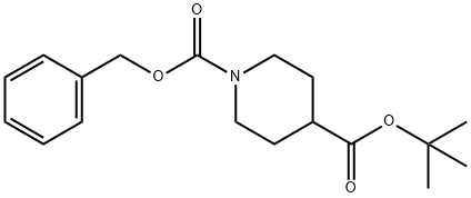 N-苄氧羰基-4-哌啶羧酸叔丁酯 结构式