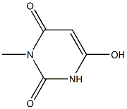 6-羟基-3-甲基尿嘧啶 结构式