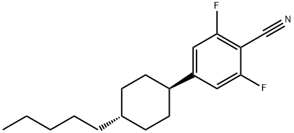 2,6-二氟-4-(反式-4-戊基环己基)苯甲腈 结构式