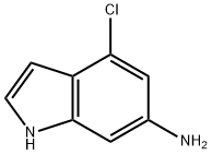 4-氯-1H-吲哚-6-胺 结构式