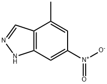 4-甲基-6-硝基-吲唑 结构式