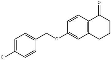 1(2H)-NAPHTHALENONE, 6-[(4-CHLOROPHENYL)METHOXY]-3,4-DIHYDRO- 结构式