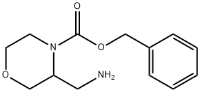 3-(氨基甲基)-4-吗啉羧酸苄酯 结构式