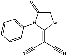 PROPANEDINITRILE,2-(4-OXO-3-PHENYL-2-SELENAZOLIDINYLIDENE)- 结构式