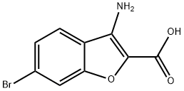 3-氨基-6-溴苯并呋喃-2-羧酸 结构式