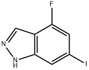 4-氟-6-碘-1H-吲唑 结构式