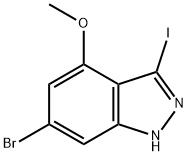 6-溴-3-碘-4-甲氧基-2H-吲唑 结构式
