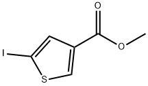 5-Iodo-thiophene-3-carboxylic acid Methyl ester 结构式