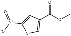 5-硝基噻吩-3-羧酸甲酯 结构式