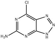 7-氯-3H-1,2,3-三唑并[4,5-D]嘧啶-5-胺 结构式