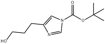 tert-Butyl 4-(3-hydroxypropyl)-1H-iMidazole-1-carboxylate 结构式