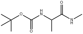 (1-(甲氨基)-1-氧代丙-2-基)氨基甲酸叔丁酯 结构式