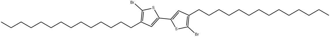 5,5'-二溴-4,4‘-双十四烷基-[2,2']联噻吩 结构式