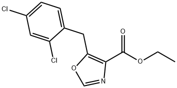 5-(2,4-二氯苄基)恶唑-4-甲酸乙酯 结构式