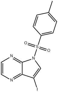 7-Iodo-5-[(4-Methylphenyl)sulfonyl]-5H-pyrrolo[2,3-b]pyrazine 结构式