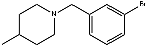 1-(3-溴苯甲基)-4-甲基哌啶 结构式