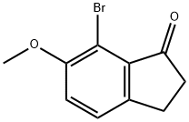 7-溴-6-甲氧基-2,3-二氢-1H-茚-1-酮 结构式