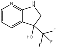 3-(三氟甲基)-2,3-二氢-1H-吡咯并[2,3-B]吡啶-3-醇 结构式
