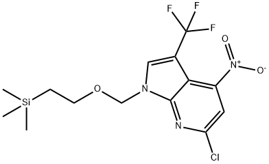 6-氯-4-硝基-3-(三氟甲基)-1 - ((2-(三甲基甲硅烷基)乙氧基)甲基)-1H-吡咯并[ 结构式