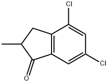 4,6-二氯-2-甲基-2,3-二氢-1H-茚-1-酮 结构式