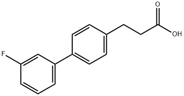 3'-氟-联苯-4-丙酸 结构式