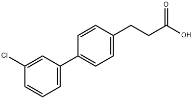 3'-氯-联苯-4-丙酸 结构式