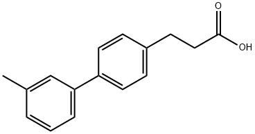 3'-甲基-联苯-4-丙酸 结构式