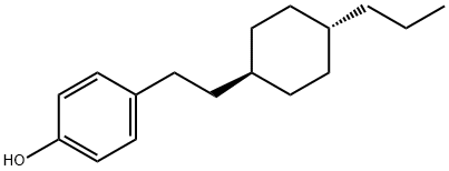 反式-4-[2-(4-丙基环己基)乙基]苯酚 结构式