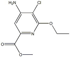 4-aMino-5-chloro-6-ethoxypyridine-2-carboxylic acid Methyl ester 结构式