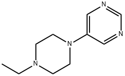 5-(4-乙基哌嗪-1-基)嘧啶 结构式