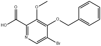 4-(苄氧基)-5-溴-3-甲氧基皮考啉酸 结构式