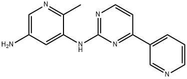 N-(5-氨基-2-甲基吡 啶基)-4-(3-吡啶基)-2- 氨基嘧啶 结构式