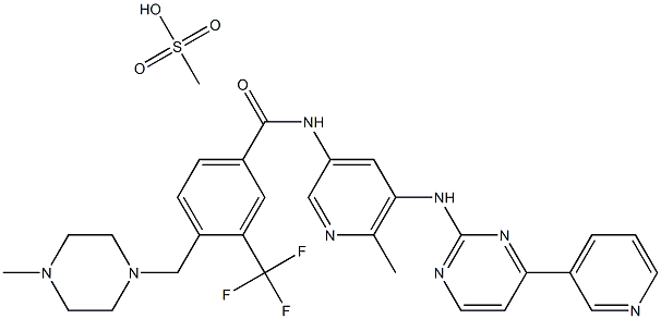 甲磺酸氟马替尼/氟马替尼 结构式