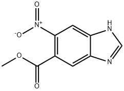 6-硝基-1H-苯并咪唑-5-羧酸甲酯 结构式