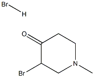 1-甲基-3-溴-4-哌啶酮氢溴酸盐 结构式