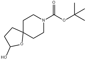 8-Boc-2-hydroxy-1-oxa-8-azaspiro[4.5]decane 结构式