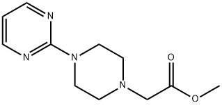 2-[4-(2-嘧啶基)-1-哌嗪基]乙酸甲酯 结构式