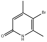 5-溴-4,6-二甲基吡啶-2(1H)-酮 结构式