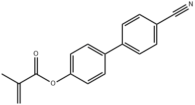 4'-氰基联苯-4-基-甲基丙烯酸酯 结构式