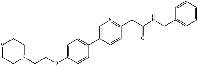5-[4-[2-(4-吗啉基)乙氧基]苯基]-N-(苯基甲基)-2-吡啶乙酰胺 结构式