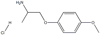 1-(4-甲氧基苯氧基)-2-丙胺盐酸盐 结构式
