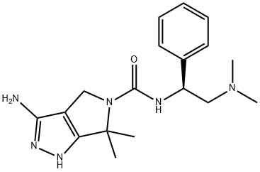 (S)-3-氨基-N-(2-(二甲基氨基)-1-苯基乙基)-6,6-二甲基-4,6-二氢吡咯并[3 结构式